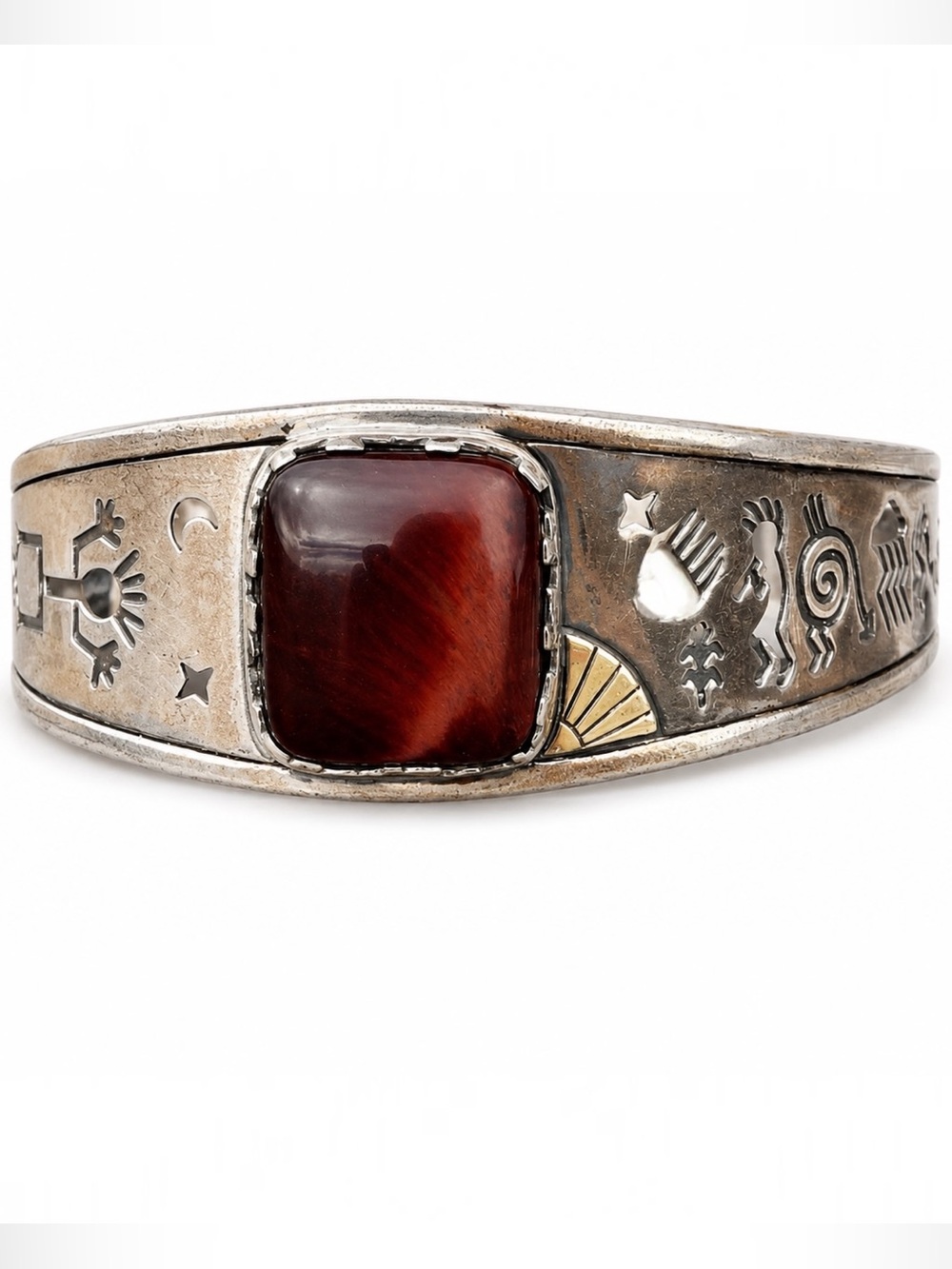 Roderick Tenorio RMT Relios Sterling 14K Gold Catseye Storyteller Cuff 30g